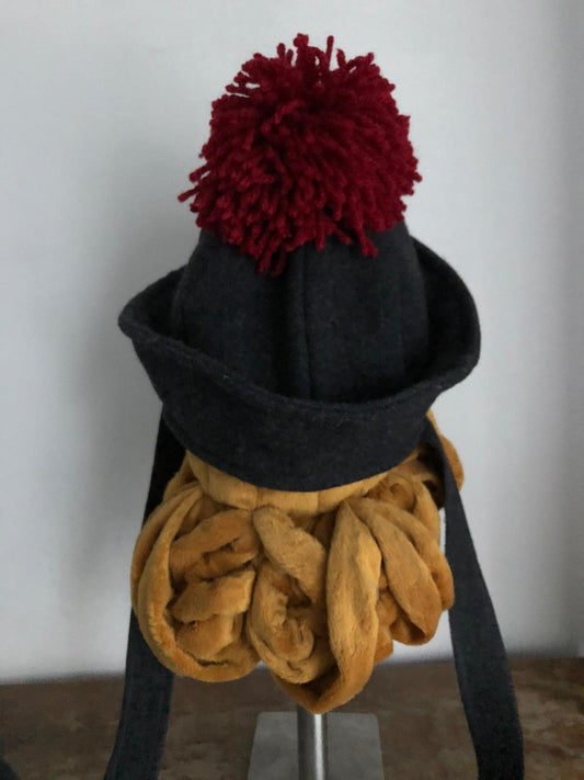 Patrick Gray Wool Pompom Hat